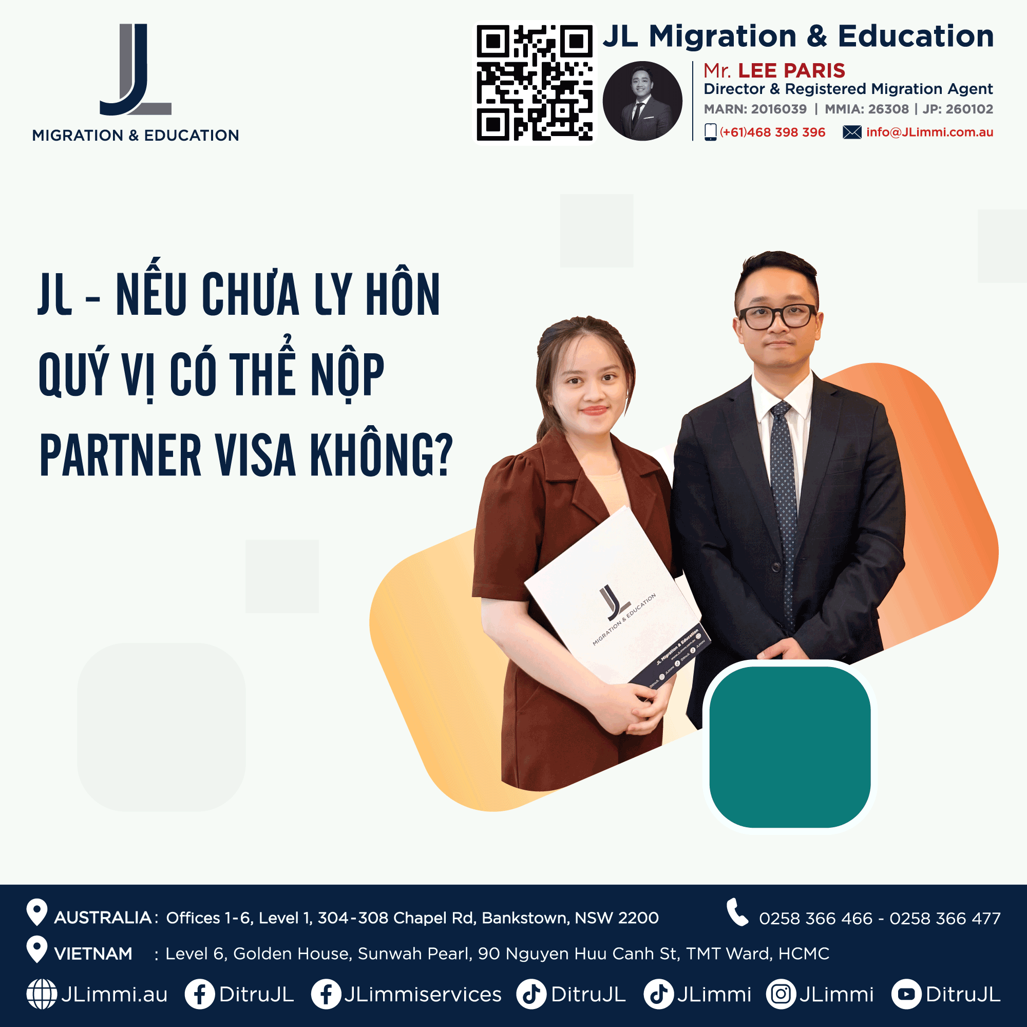 Nếu chưa ly hôn, quý vị có thể nộp Parter visa không?